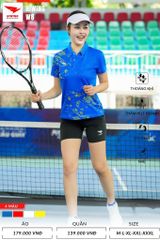 Áo Cầu Lông , Pickleball Hiwing W8 - Màu Xanh