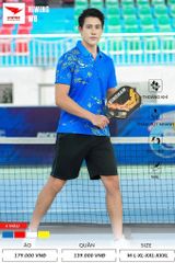 Áo Cầu Lông , Pickleball Hiwing W8 - Màu Xanh