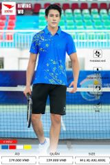 Áo Cầu Lông , Pickleball Hiwing W8 - Màu Xanh