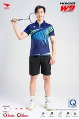 Áo Pickleball Cầu Lông Hiwing Cooling Fabric W9 Nam Nữ Màu Xanh Navy