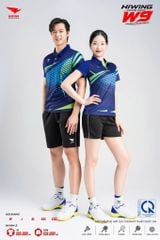 Áo Pickleball Cầu Lông Hiwing Cooling Fabric W9 Nam Nữ Màu Xanh Navy