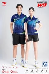 Áo Pickleball Cầu Lông Hiwing Cooling Fabric W9 Nam Nữ Màu Xanh Navy