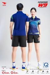 Áo Pickleball Cầu Lông Hiwing Cooling Fabric W9 Nam Nữ Màu Xanh Navy