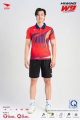 Áo Pickleball Cầu Lông Hiwing Cooling Fabric W9 Nam Nữ Màu Đỏ