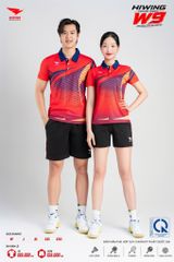 Áo Pickleball Cầu Lông Hiwing Cooling Fabric W9 Nam Nữ Màu Đỏ