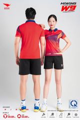 Áo Pickleball Cầu Lông Hiwing Cooling Fabric W9 Nam Nữ Màu Đỏ