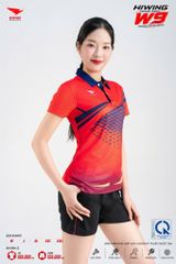 Áo Pickleball Cầu Lông Hiwing Cooling Fabric W9 Nam Nữ Màu Đỏ