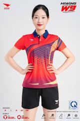 Áo Pickleball Cầu Lông Hiwing Cooling Fabric W9 Nam Nữ Màu Đỏ