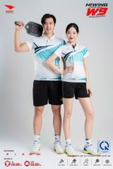 Áo Pickleball Cầu Lông Hiwing Cooling Fabric W9 Nam Nữ Màu Trắng