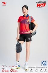 Áo Pickleball Cầu Lông Hiwing Cooling Fabric W9 Nam Nữ Màu Đỏ
