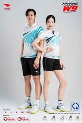Áo Pickleball Cầu Lông Hiwing Cooling Fabric W9 Nam Nữ Màu Trắng
