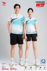 Áo Pickleball Cầu Lông Hiwing Cooling Fabric W9 Nam Nữ Màu Trắng