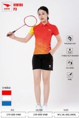 Áo Pickleball, Cầu Lông Hiwing P3 –  Màu Đỏ