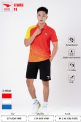 Áo Pickleball, Cầu Lông Hiwing P3 –  Màu Đỏ