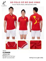Áo Polo Cờ Đỏ Sao Vàng Clanker POLO 01-2 – Tự Hào Dân Tộc, Thoải Mái Vận Động