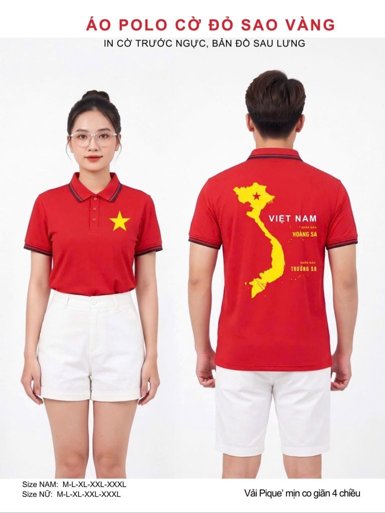 Áo Polo Cờ Đỏ Sao Vàng Clanker POLO 02-2 – Tự Hào Dân Tộc, Thoải Mái Vận Động