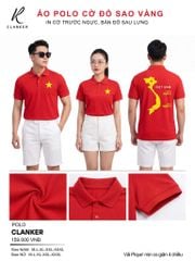 Áo Polo Cờ Đỏ Sao Vàng Clanker POLO 03-2 – Tự Hào Dân Tộc, Thoải Mái Vận Động