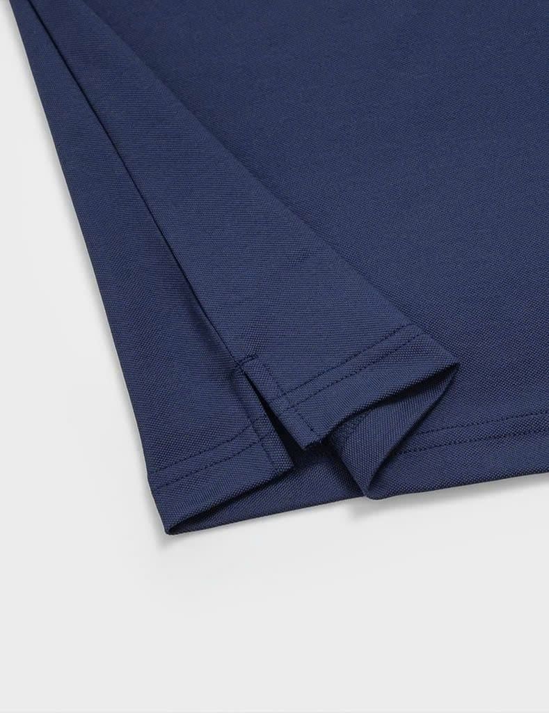 Áo Polo Thể Thao Cao Cấp Clanker 04 Nam Nữ Màu Xanh Than Viền Be