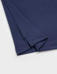 Áo Polo Thể Thao Cao Cấp Clanker 04 Nam Nữ Màu Xanh Than Viền Be