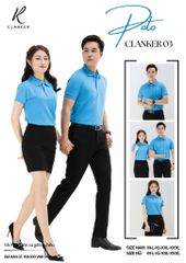 Áo Polo Thể Thao CLANKER 03 Màu Xanh Da