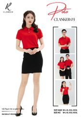 Áo Polo Thể Thao CLANKER 03 Màu Xanh Đỏ