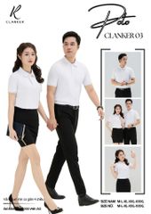 Áo Polo Thể Thao CLANKER 03 Màu Trắng