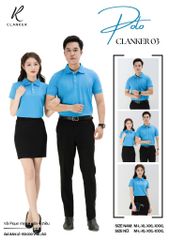Áo Polo Thể Thao CLANKER 03 Màu Xanh Da