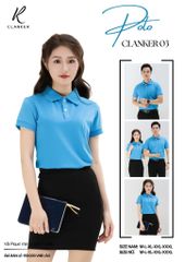 Áo Polo Thể Thao CLANKER 03 Màu Xanh Da