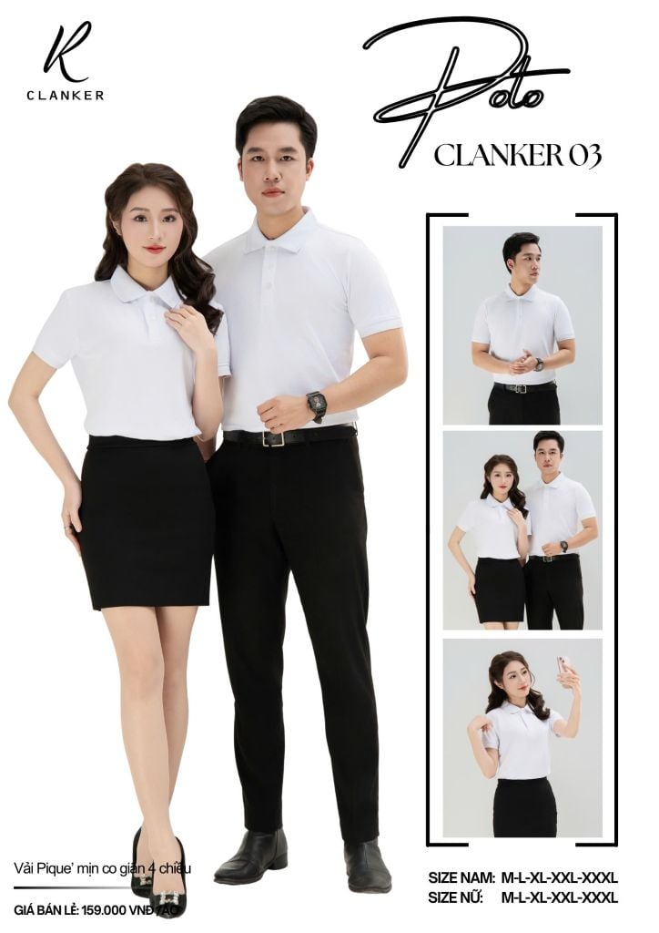 Áo Polo Thể Thao CLANKER 03 Màu Xanh Đỏ