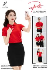Áo Polo Thể Thao CLANKER 03 Màu Xanh Đỏ