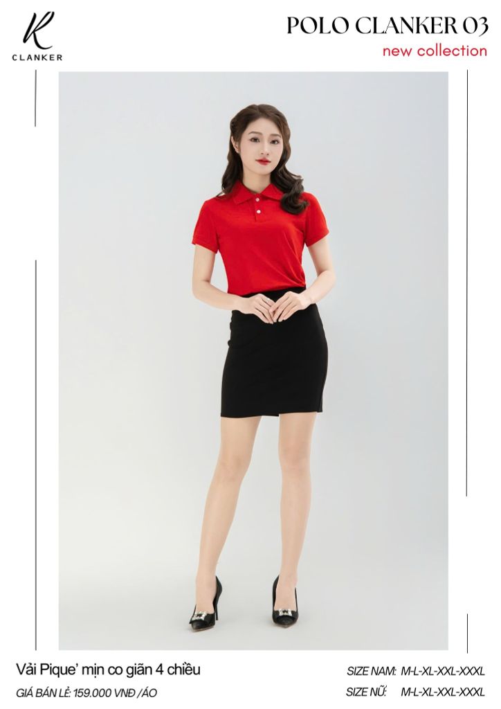 Áo Polo Thể Thao CLANKER 03 Màu Đỏ