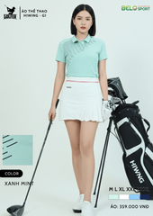 Áo Thể Thao Golf , Pickleball Cao Cấp Hiwing G1 Màu Xanh Mint