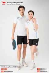 Áo Polo Thể Thao Pickeball, Cầu Lông Bóng Chuyền Hiwing A3 Nam Nữ - Màu Đỏ