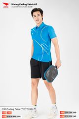 Áo Polo Thể Thao Pickeball, Cầu Lông Bóng Chuyền Hiwing A3 Nam Nữ - Màu Xanh