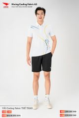 Áo Polo Thể Thao Pickeball, Cầu Lông Bóng Chuyền Hiwing A3 Nam Nữ - Màu Trắng