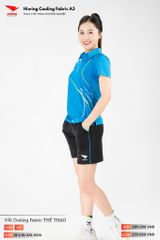 Áo Polo Thể Thao Pickeball, Cầu Lông Bóng Chuyền Hiwing A3 Nam Nữ - Màu Xanh