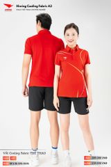 Áo Polo Thể Thao Pickeball, Cầu Lông Bóng Chuyền Hiwing A3 Nam Nữ - Màu Đỏ