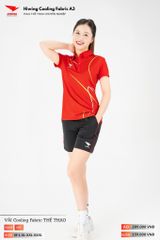 Áo Polo Thể Thao Pickeball, Cầu Lông Bóng Chuyền Hiwing A3 Nam Nữ - Màu Đỏ
