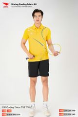 Áo Polo Thể Thao Pickeball, Cầu Lông Bóng Chuyền Hiwing A3 Nam Nữ - Màu Vàng