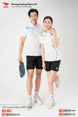 Áo Polo Thể Thao Pickeball, Cầu Lông Bóng Chuyền Hiwing A3 Nam Nữ - Màu Trắng