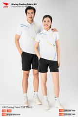 Áo Polo Thể Thao Pickeball, Cầu Lông Bóng Chuyền Hiwing A3 Nam Nữ - Màu Trắng