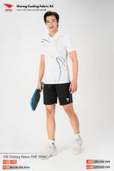 Áo Polo Thể Thao Pickeball, Cầu Lông Bóng Chuyền Hiwing A3 Nam Nữ - Màu Trắng