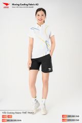 Áo Polo Thể Thao Pickeball, Cầu Lông Bóng Chuyền Hiwing A3 Nam Nữ - Màu Trắng