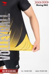 Áo Bóng Chuyền, Áo Pickleball Hiwing HA3 - Màu Đen