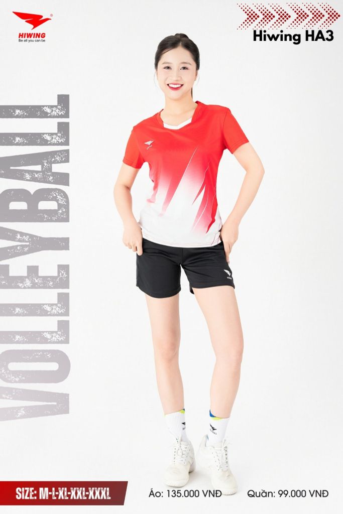 Áo Bóng Chuyền, Áo Pickleball Hiwing HA3 - Màu Đỏ