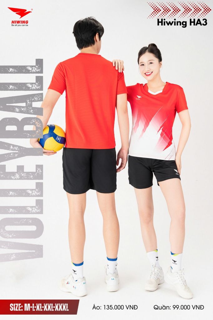 Áo Bóng Chuyền, Áo Pickleball Hiwing HA3 - Màu Đỏ