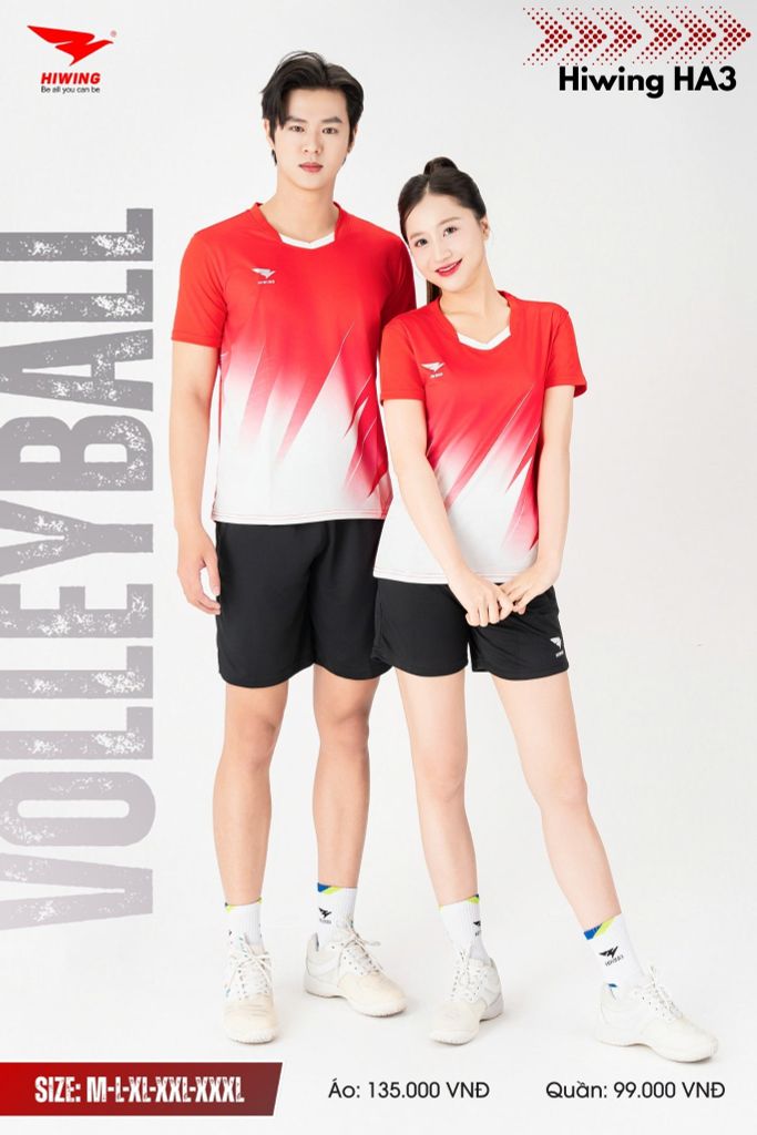 Áo Bóng Chuyền, Áo Pickleball Hiwing HA3 - Màu Đỏ