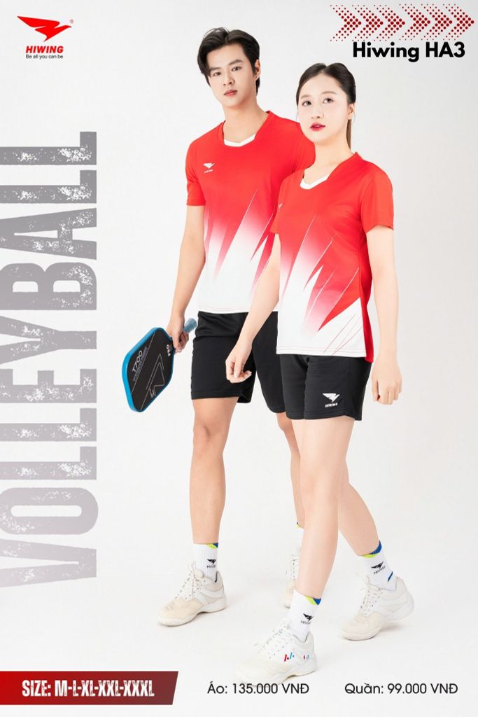 Áo Bóng Chuyền, Áo Pickleball Hiwing HA3 - Màu Đỏ