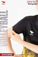 Áo Bóng Chuyền, Áo Pickleball Hiwing HA3 - Màu Đen