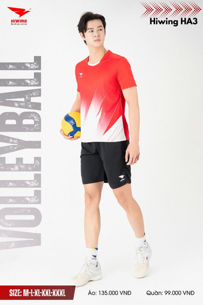Áo Bóng Chuyền, Áo Pickleball Hiwing HA3 - Màu Đỏ